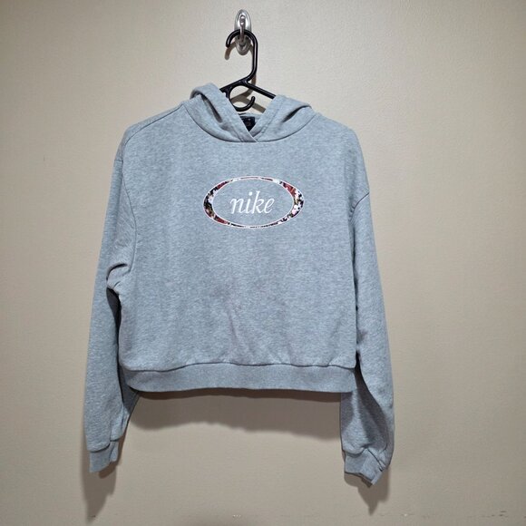 Nike Women's Floral Cropped Hoodie - Size M - Picture 2 of 10